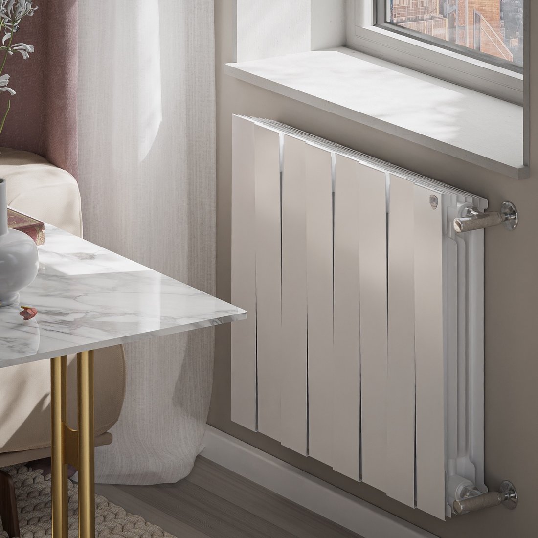 Радиатор биметаллический Royal Thermo PianoForte 500 Белый - 8 секц. - 5 Радиатор биметаллический Royal Thermo PianoForte 500 Белый - 8 секц. - 5