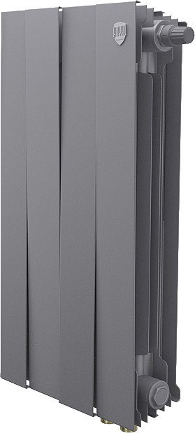 Радиатор биметаллический Royal Thermo PianoForte 500 Серебристый - 4 секц. - 1 Радиатор биметаллический Royal Thermo PianoForte 500 Серебристый - 4 секц. - 1