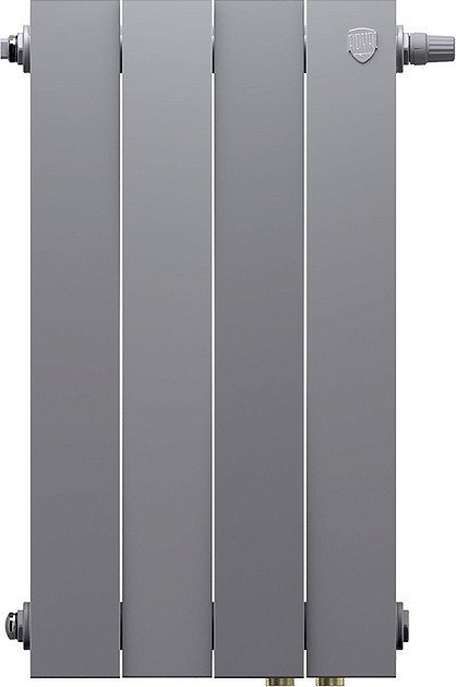 Радиатор биметаллический Royal Thermo PianoForte 500 Серебристый - 4 секц. - 2 Радиатор биметаллический Royal Thermo PianoForte 500 Серебристый - 4 секц. - 2