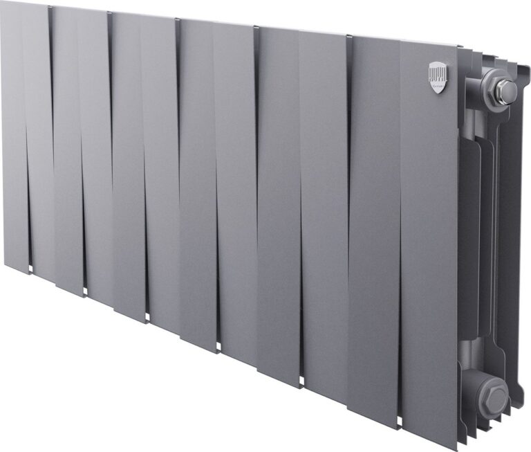 Радиатор биметаллический Royal Thermo PianoForte 300 Серебристый - 12 секц. - 1 Радиатор биметаллический Royal Thermo PianoForte 300 Серебристый - 12 секц. - 1