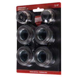 Комплект монтажный Royal Thermo 1”х 1/2" черный Комплект монтажный Royal Thermo 1”х 1/2" черный