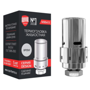 Термоголовка жидкостная Royal Thermo М30х1,5 (хром)