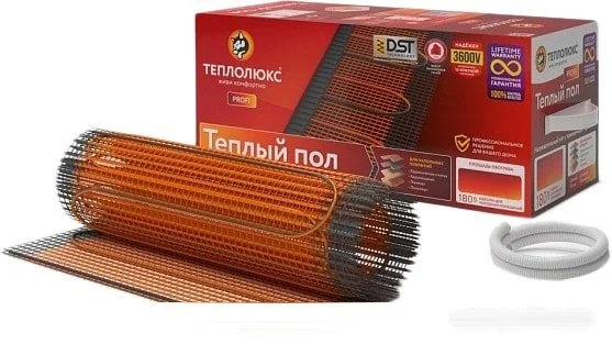 Мат греющий двужильный Теплолюкс ProfiMat 450 Вт (0,5 х 5 м) в комплекте с гофротрубкой Мат греющий двужильный Теплолюкс ProfiMat 450 Вт (0,5 х 5 м) в комплекте с гофротрубкой