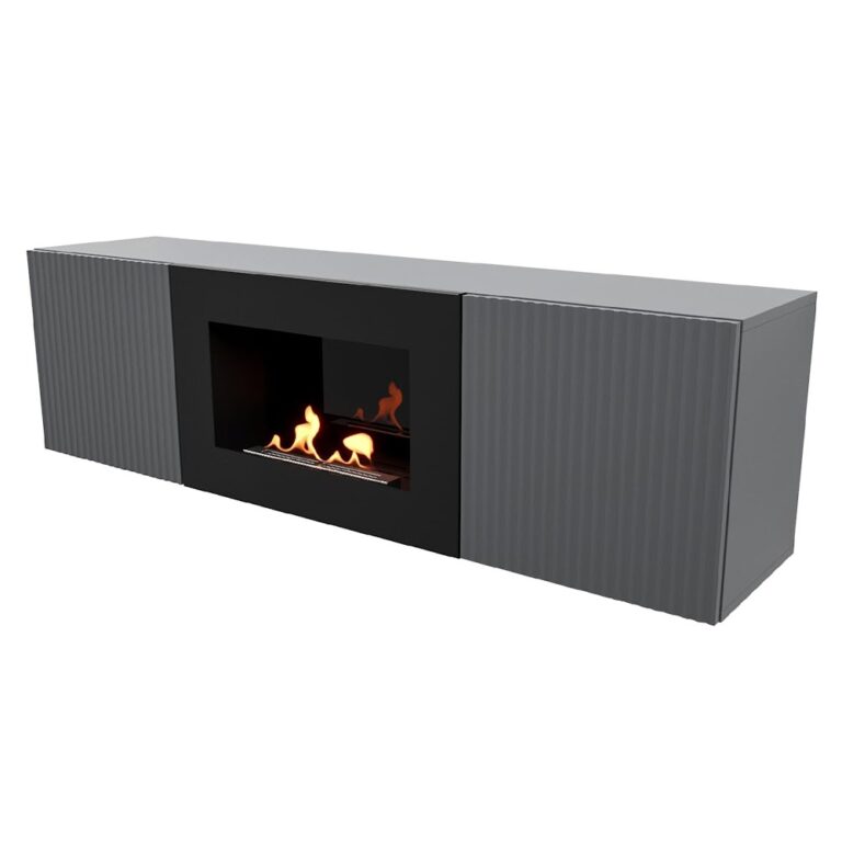 Royal Thermo Тумба с биокамином Firelight BFP/P-1400L графит