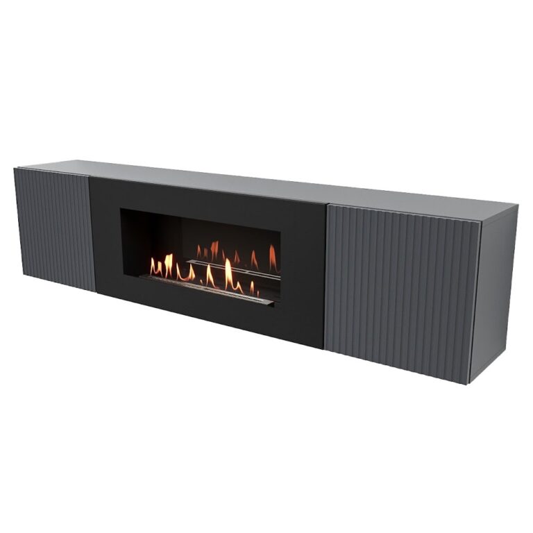 Royal Thermo Тумба с биокамином Firelight BFP-P1700L графит
