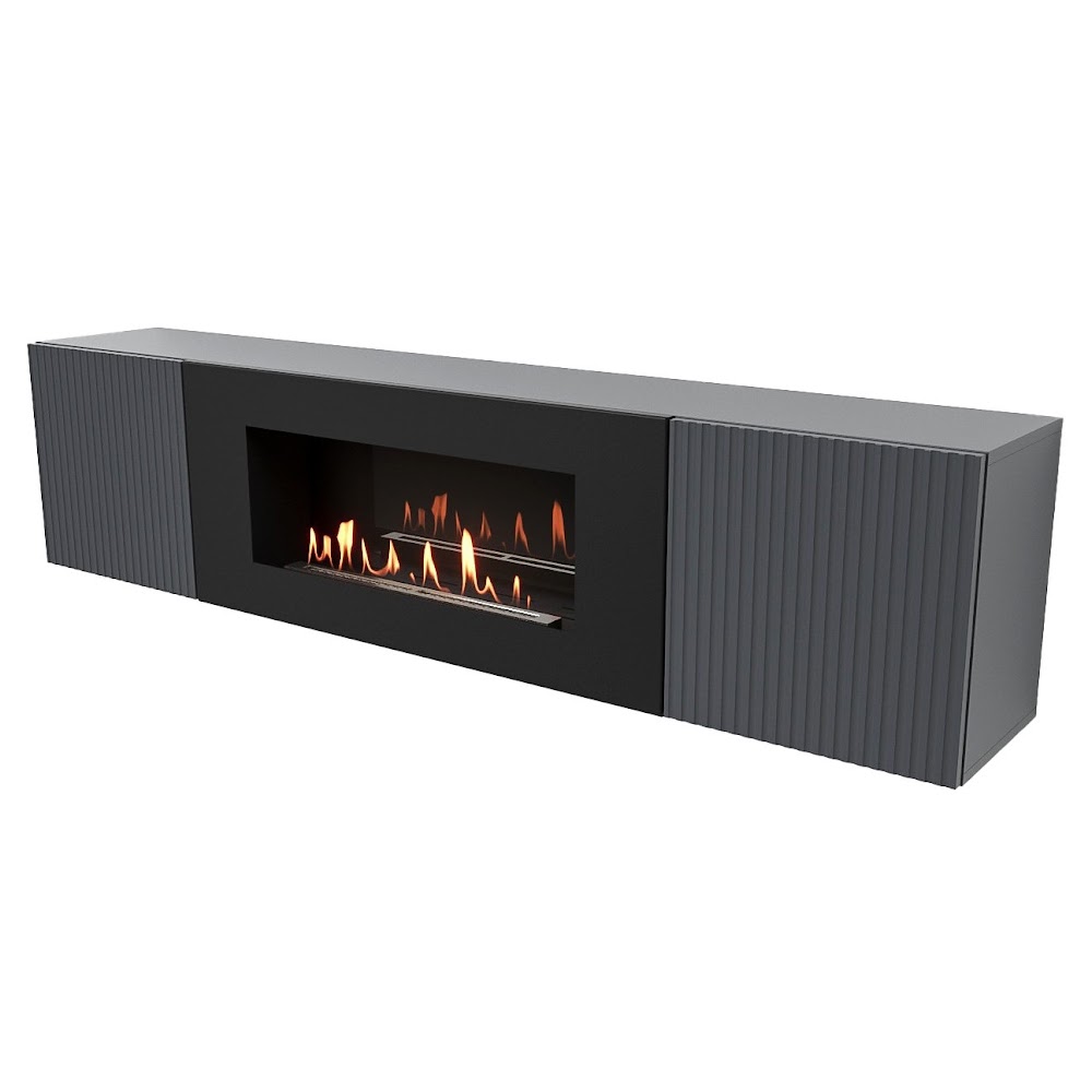 Royal Thermo Тумба с биокамином Firelight BFP-P1700L графит Royal Thermo Тумба с биокамином Firelight BFP-P1700L графит