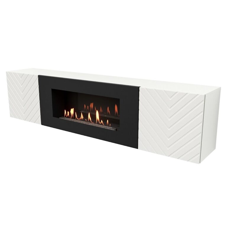 Royal Thermo Тумба с биокамином Firelight BFP-P1700V белая