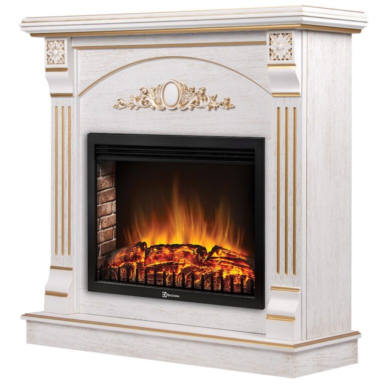 Royal Thermo Портал Firelight Barocco 25 шпон белый дуб с золотой патиной Royal Thermo Портал Firelight Barocco 25 шпон белый дуб с золотой патиной
