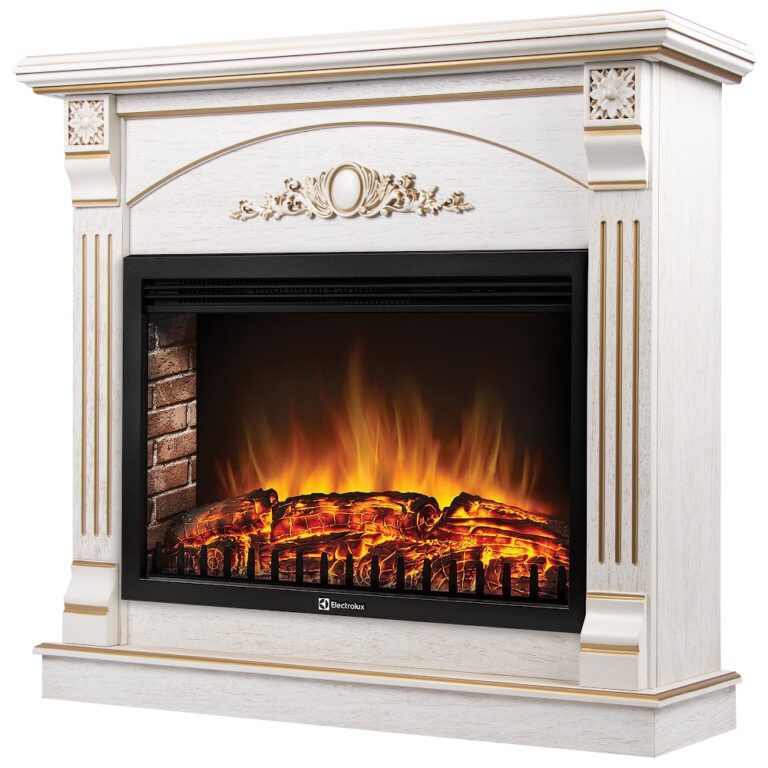 Royal Thermo Портал Firelight Barocco 30 шпон белый дуб с золотой патиной Royal Thermo Портал Firelight Barocco 30 шпон белый дуб с золотой патиной